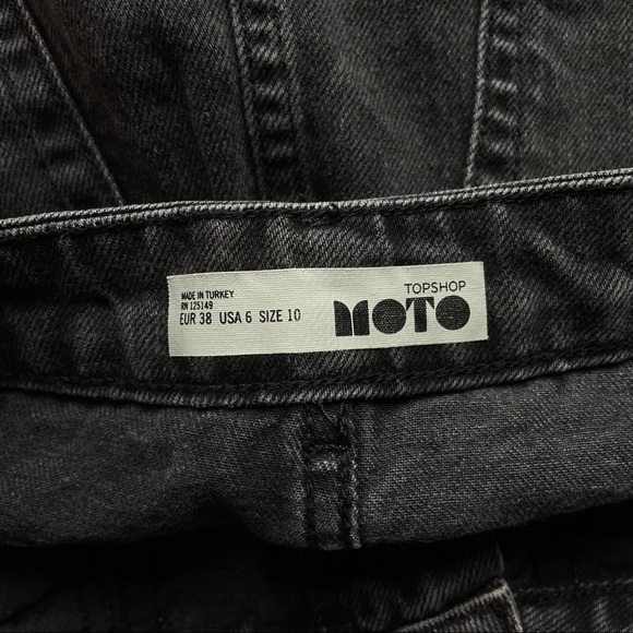 Topshop Black Sequin Denim Skirt - Picture 3 of 3